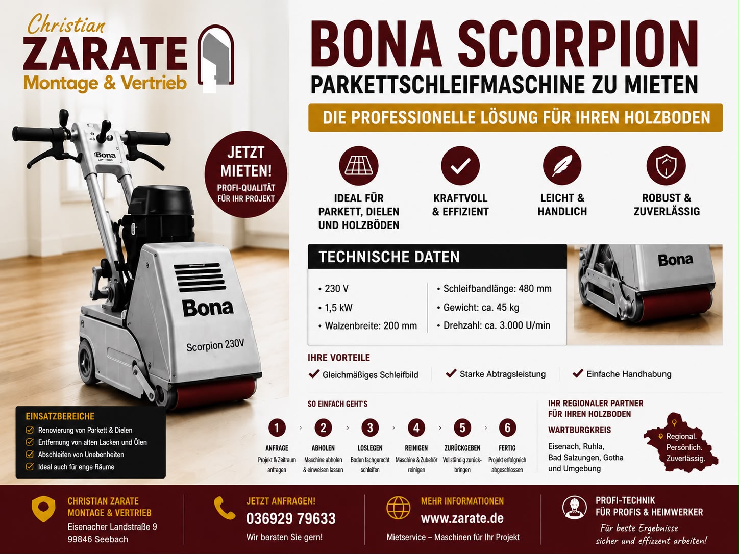 Skorpion parkettschleifer